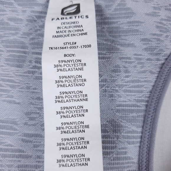 Fabletics Oula Floral Tank Size Small Razerback Gray - Picture 7 of 8